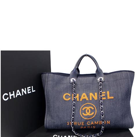 shopping chanel ae66|Chanel denim shopping bags.